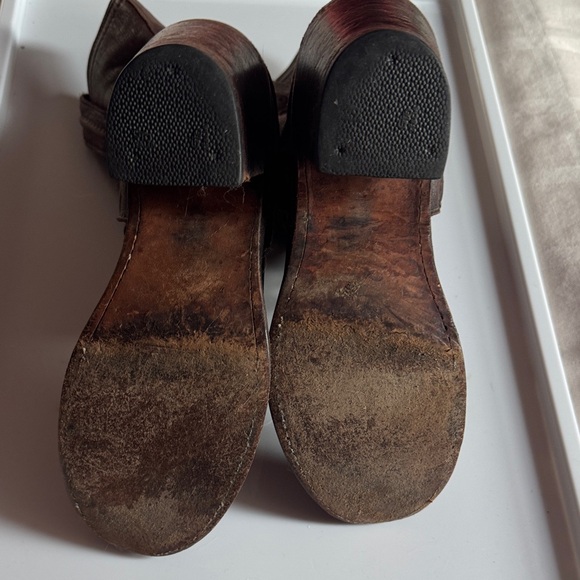 Frye Dark Brown Leather Combat Boots - Picture 4 of 11